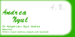 andrea nyul business card